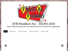 Tablet Screenshot of fitnessonfrankfort.com